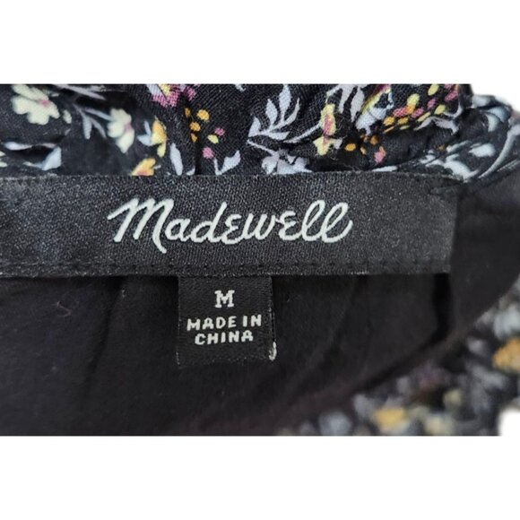 Madewell Ruffle Button-Front Trapeze Shift Dress in Folkmagic Floral Size Medium - Picture 10 of 13